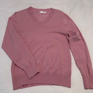 Pink V-neck Sweater